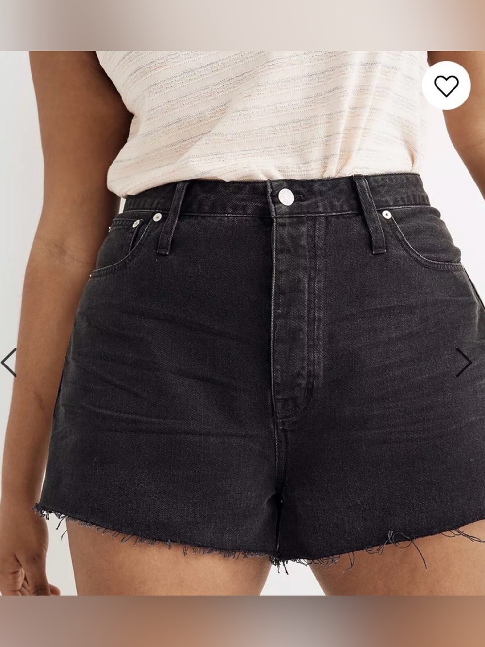 Madewell Vintage High-Rise Black Denim Women’s Shorts